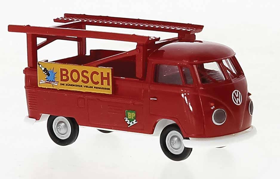 Brekina Automodelle 32866 HO 1960-1963 VW Pritsche T1b Pickup with Auto Rack