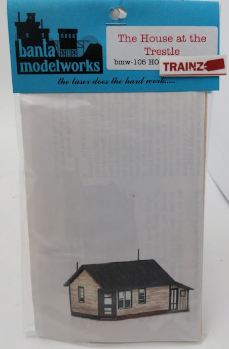 Banta Model Works 105 HO Scale House At The Trestle Building Kit