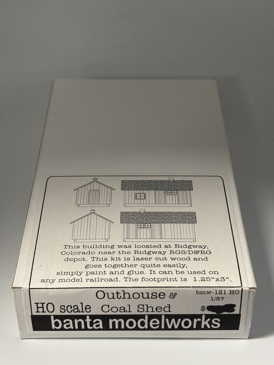 Banta Model Works 121 HO Outhouse & Coal Shed