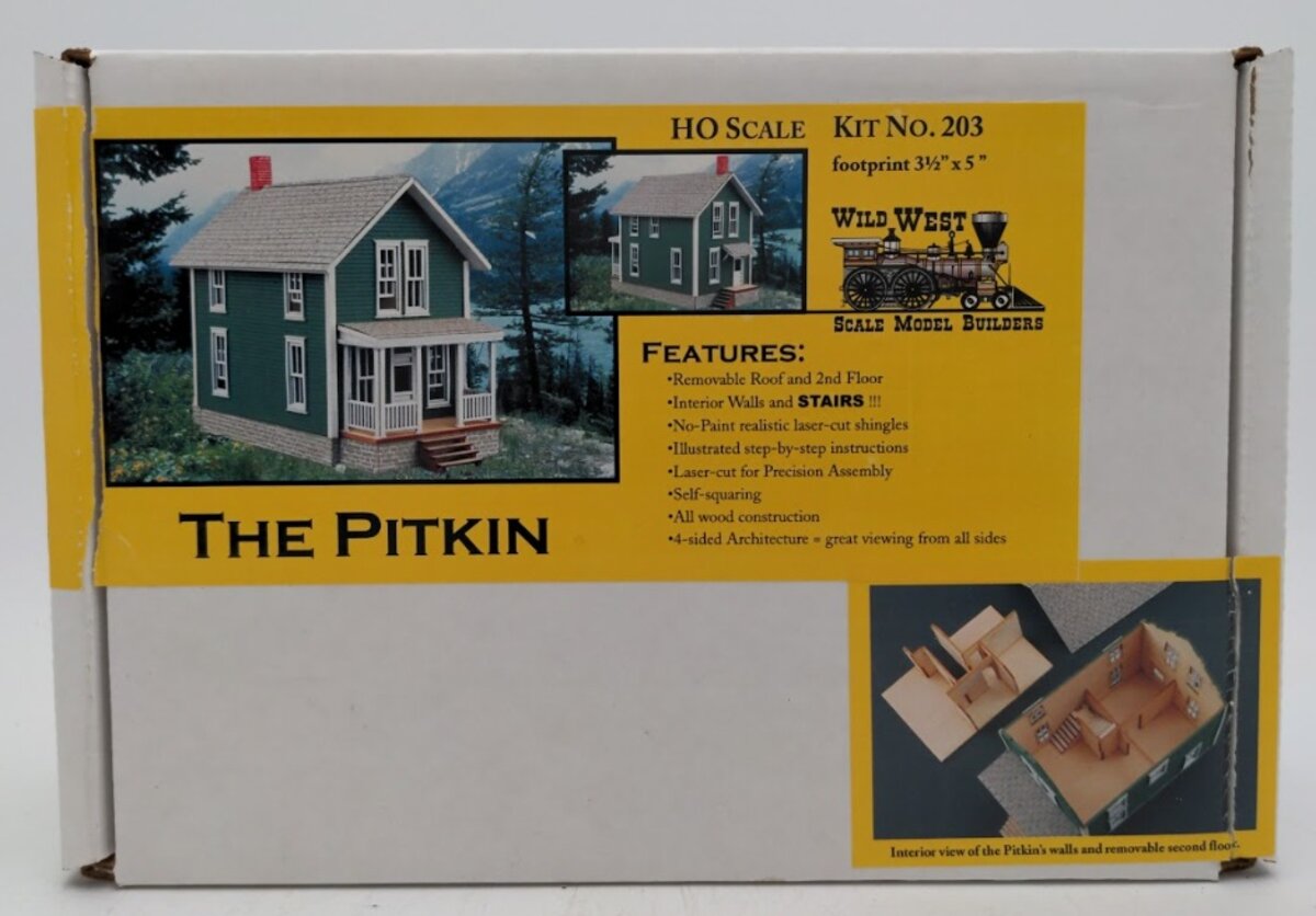 Wild West Scale Models 203 HO Scale "The Pitkin" House Building Kit