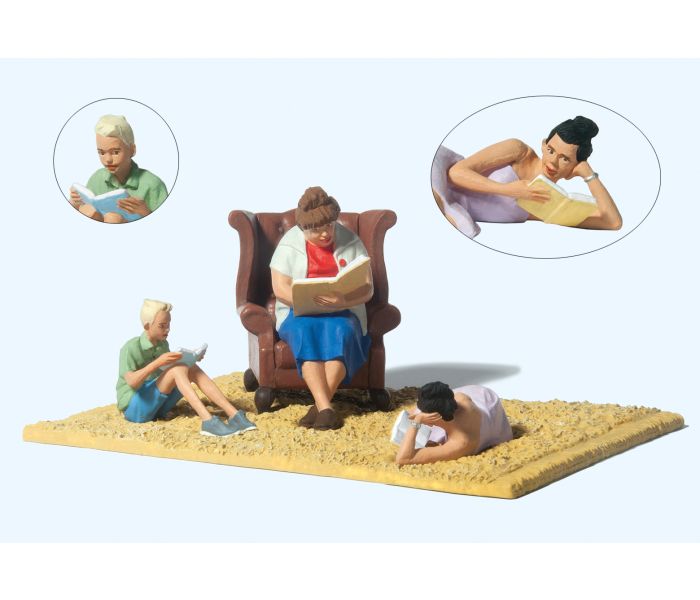 Preiser 44939 G The Pleasure of Reading Figures (Set of 3)