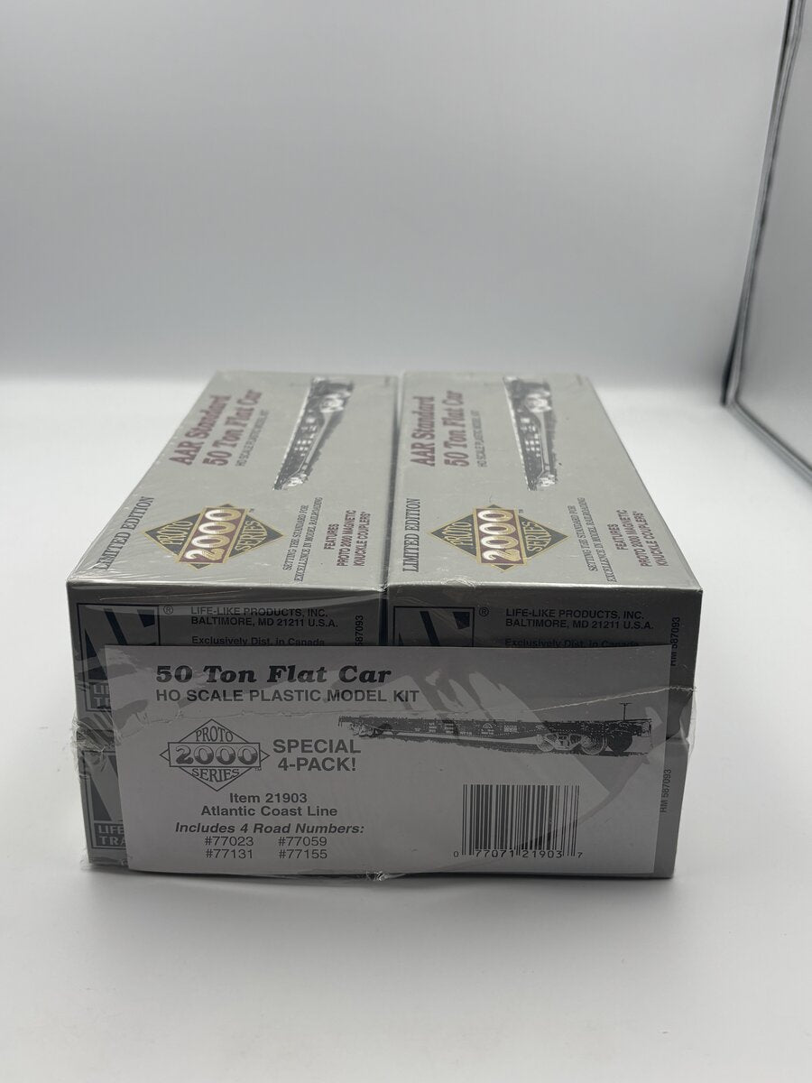 Proto 2000 21903 HO Scale Atlantic Coast Line 50 Ton Flat Car Kits Set