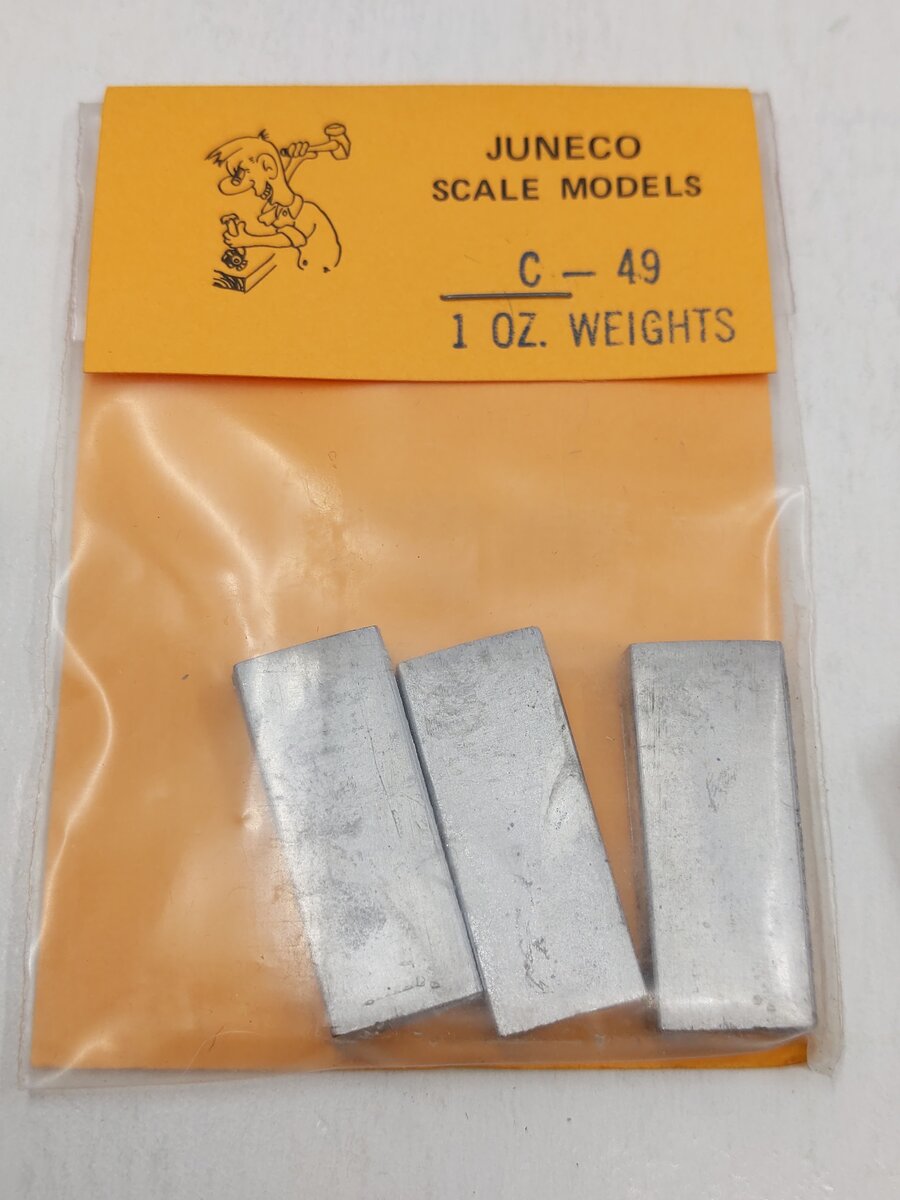 Juneco Scale Models C-49 HO Metal Casting 1 oz. Weights (Pack of 3)