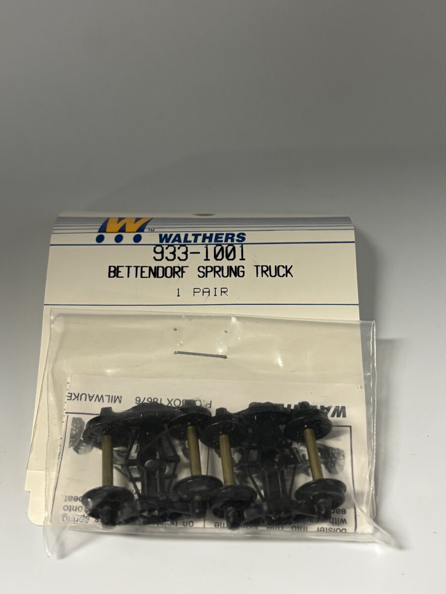 Walthers 933-1001 HO Scale Bettendorf Sprung Truck (Pack of 2)