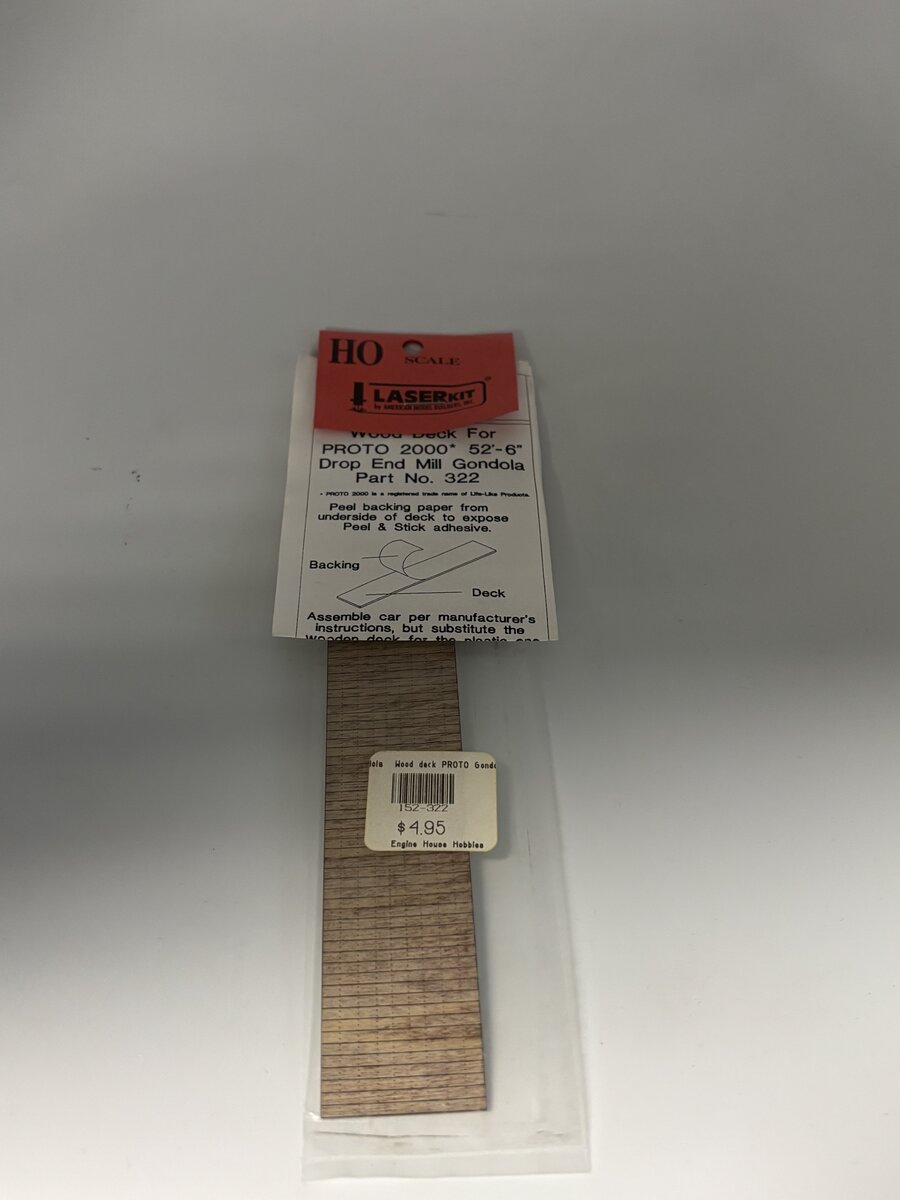 American Model Builders 322 HO Wood Deck For Proto 2000 52'-6" Drop End Mill