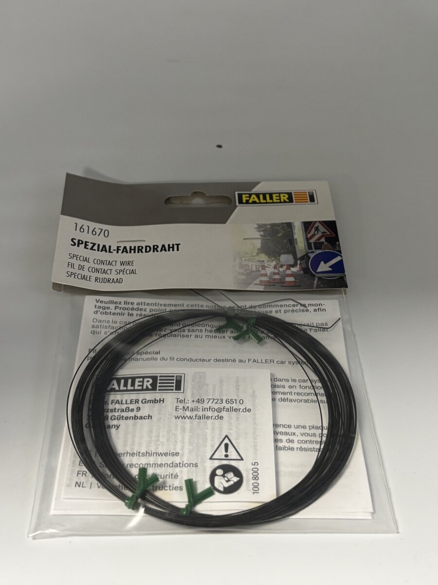 Faller 161670 HO Scale Car System Roadway Accessories -- Guide Wire - 33' 9.9m