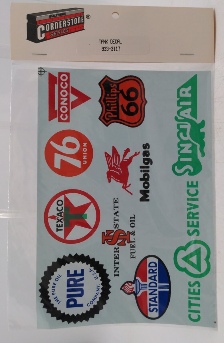 Walthers 933-3117 HO Scale CornerStone Series Assorted Tank Decal Kit