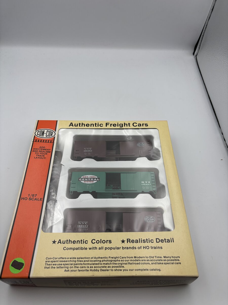 Con-Cor 01-940302 HO 40ft PS-1 Boxcar Kits New York Central Sprung Trucks/Metal