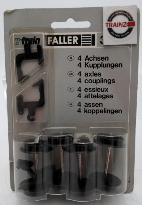 Faller 3898 e-train 4 Axles & 4 Couplings (Set of 4)