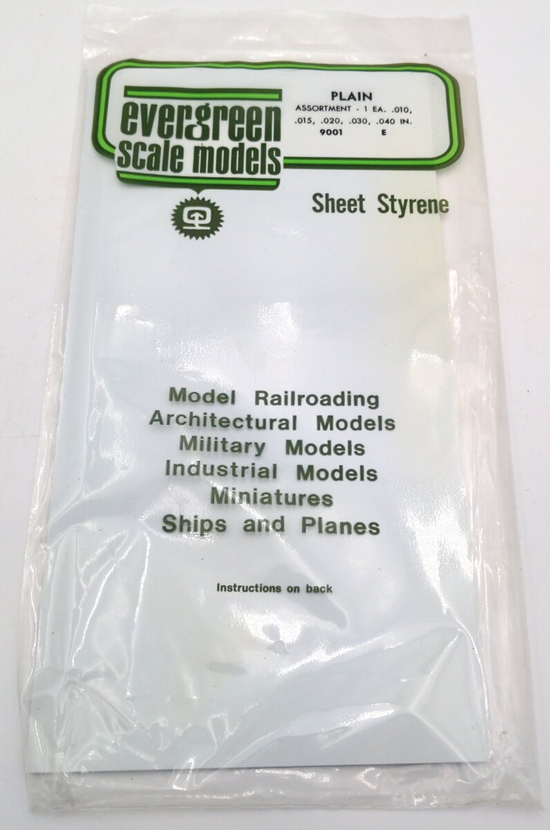 Evergreen Scale Models 9001 Assortment: .010, .015, .020, .030, .040