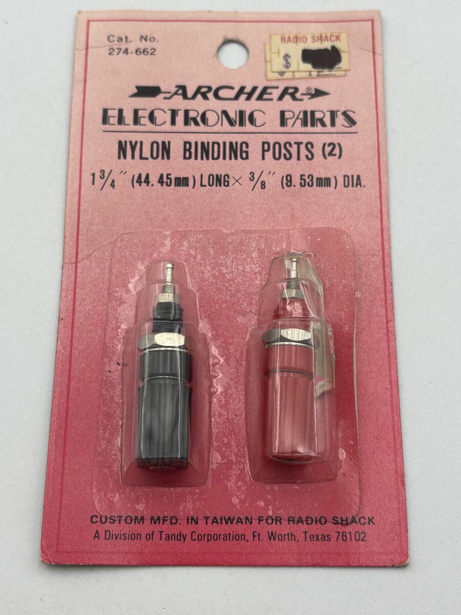 Archer 274-662 Nylon Binding Posts (Pack of 2)