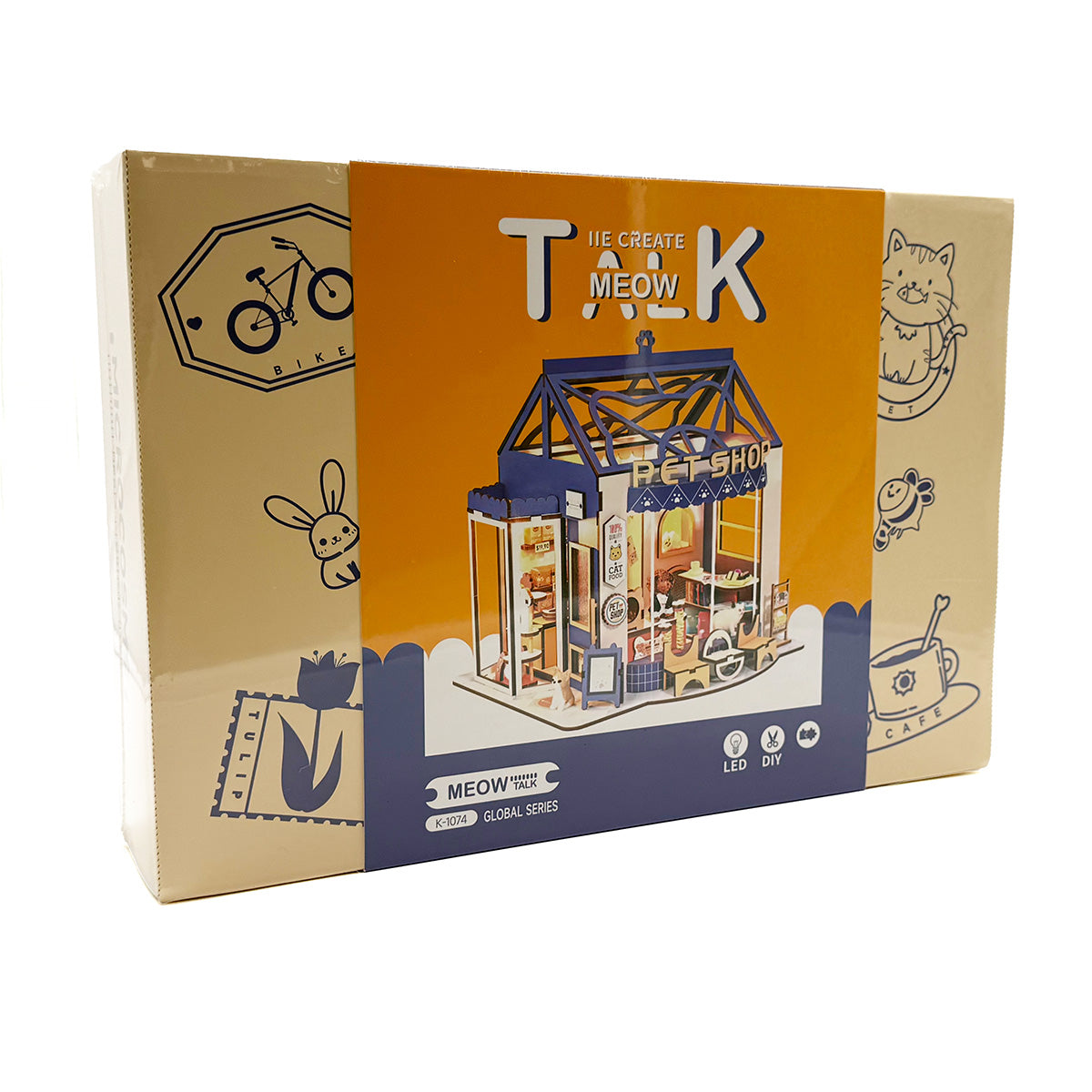 Know Me K1074 Know Me Meow Talk Pet Shop Wooden DIY Miniature Kit