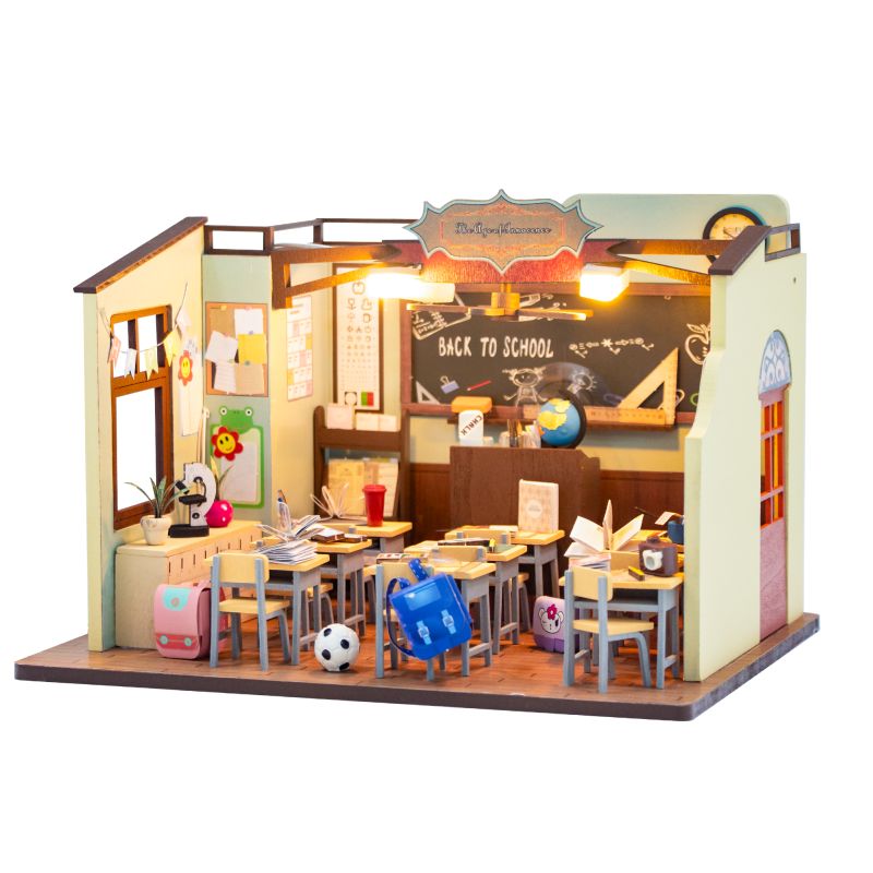 Hongda M2321Z The Age Of Innocence DIY Miniature Dollhouse Kit w/Dust Cover