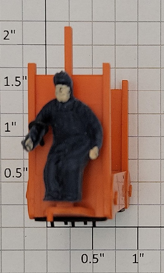 Lionel 356-34 Orange Baggage Cart Truck with Painted Figure