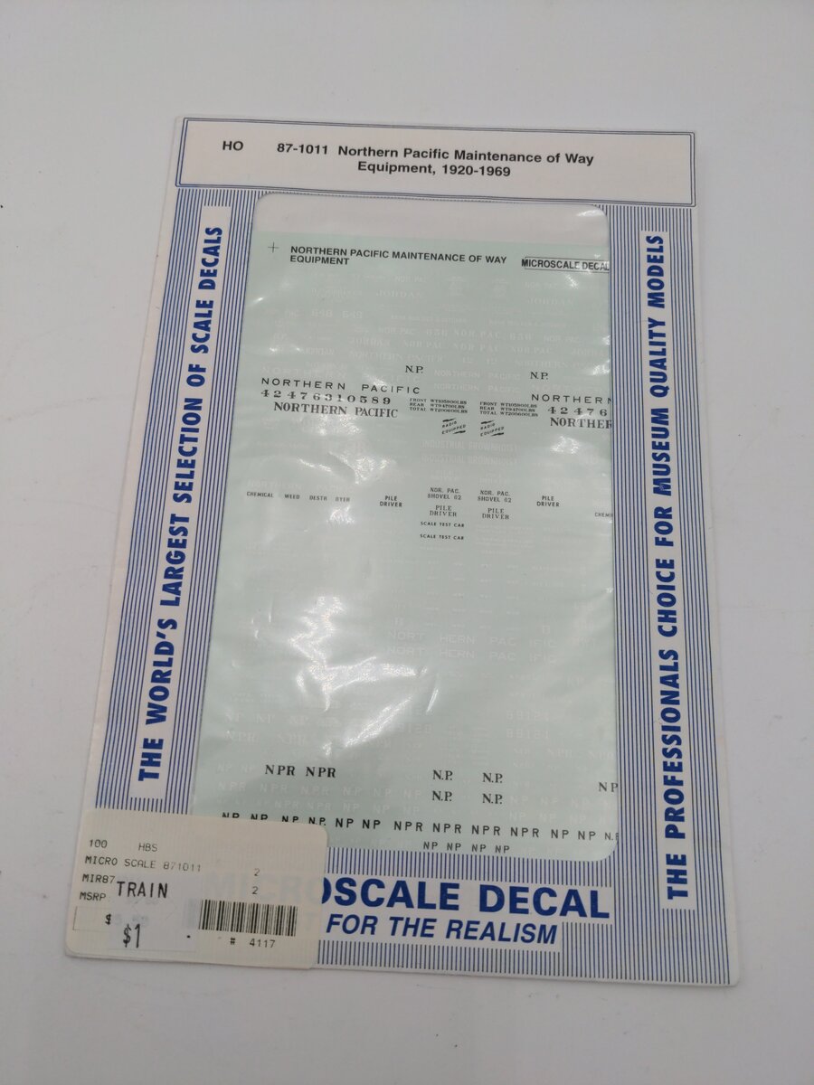 Microscale 87-1011Northern Pacific Maintenance of Way Equipment 1920-1969