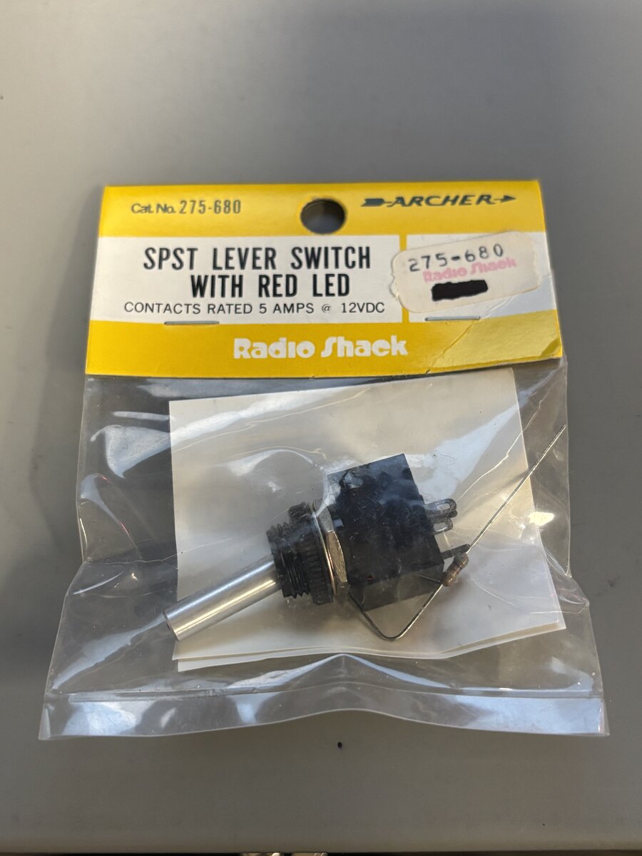 Archer 275-680 SPST Lever Switch With Red LED