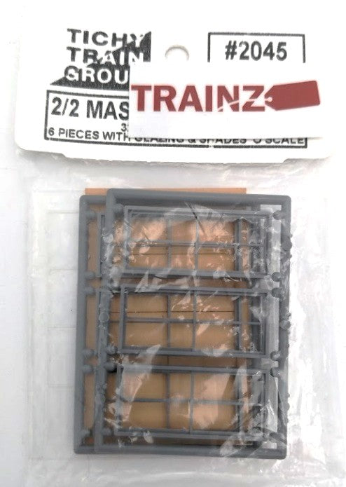 Tichy 2045 O Scale 2/2 Masonary Window W/Glazing & Shades (Pack of 6)