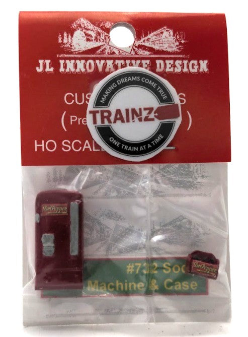 JL Innovative Design 732 HO Dr. Pepper Soda Machine & Case Box Version
