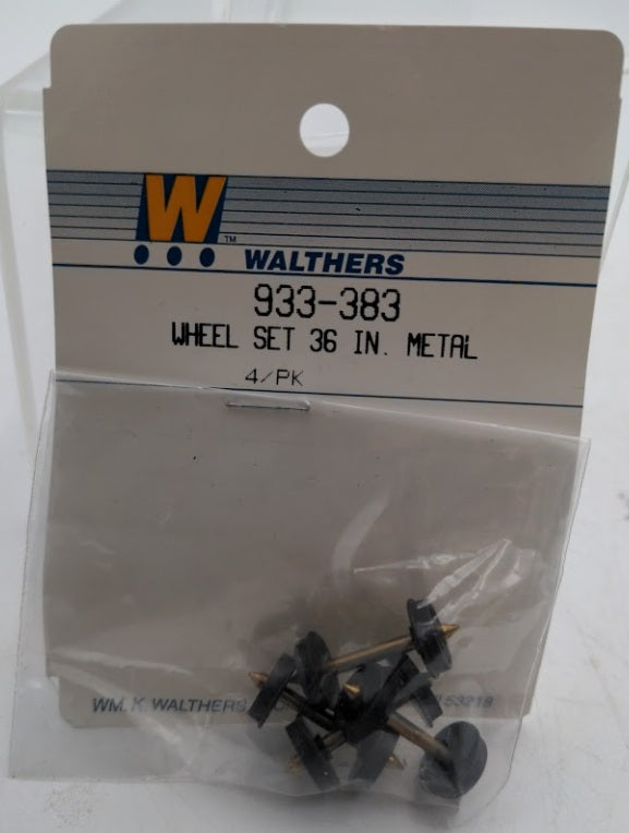 Walthers 933-383 HO Scale 36" Metal Wheelset (Pack of 4)
