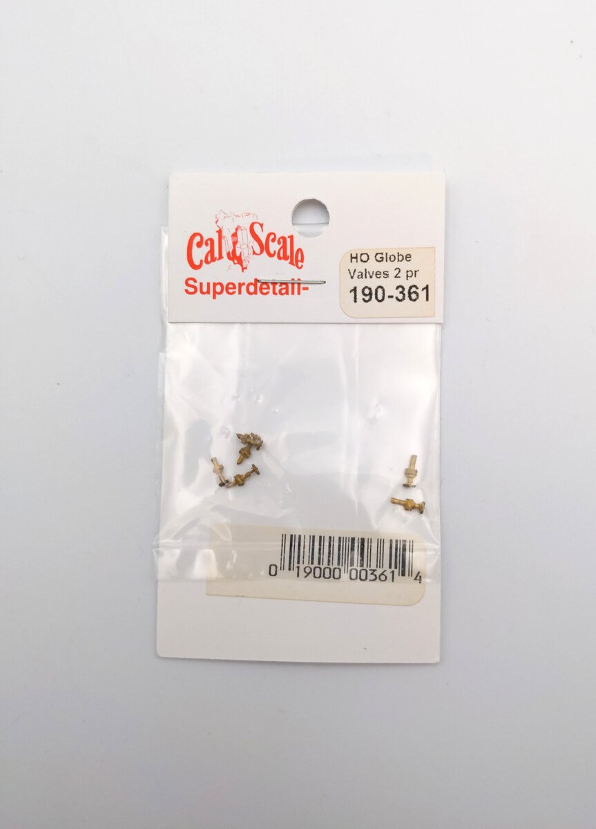 Cal Scale 190-361 HO Scale Brass Globe Valves (Pack of 6)