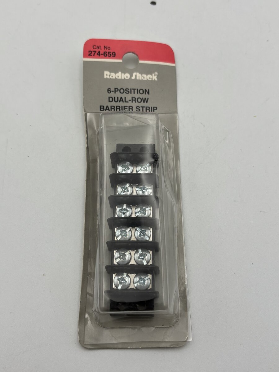Radio Shack 274-659 6-Position Dual-Row Barrier Strip