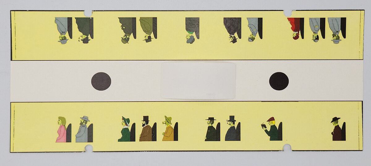 American Flyer D-180 Civilians / Troops Passenger Silhouette Window Insert #1