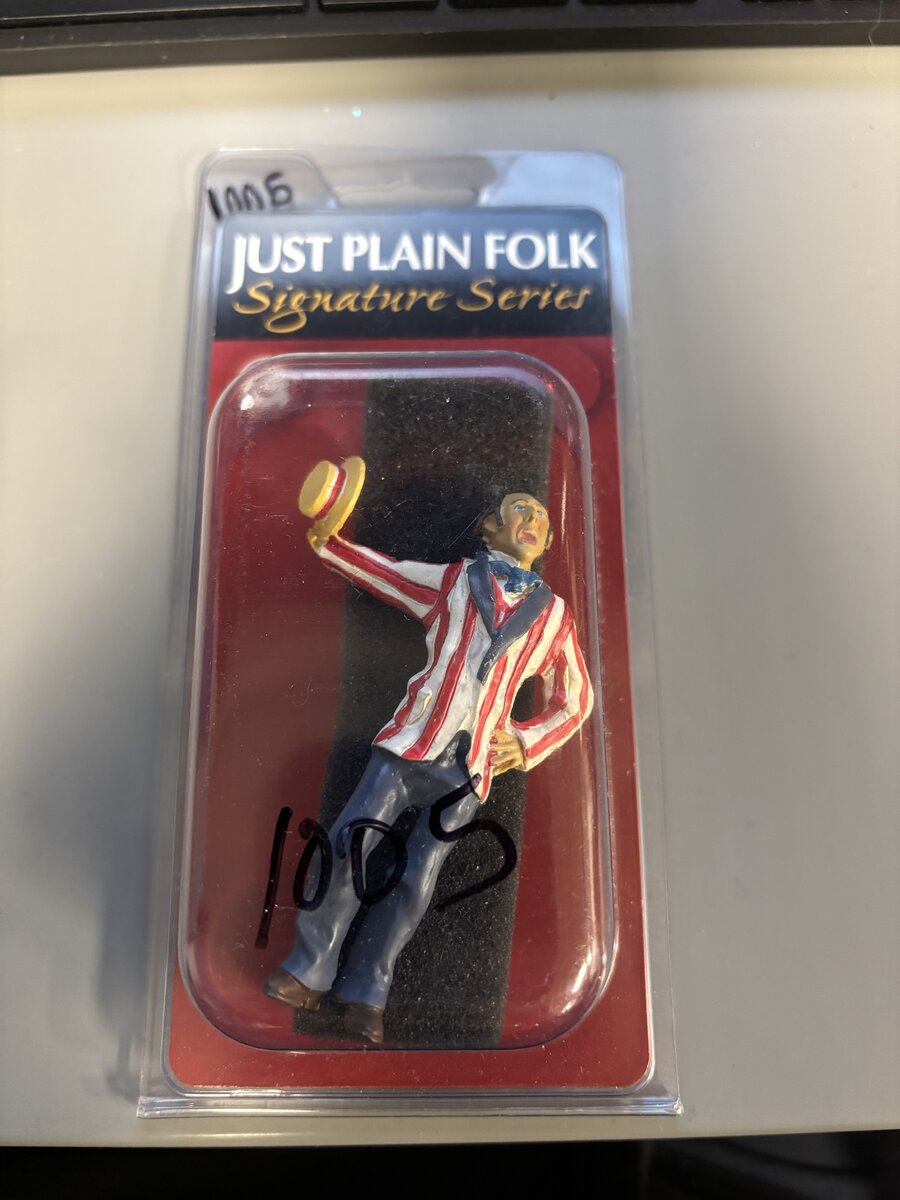 Just Plain Folk 1005 G Scale Train Figure Barbershop Quartet Franky