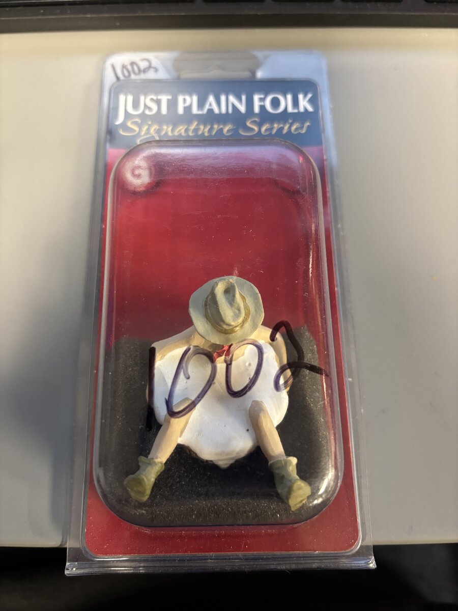 Just Plain Folk 1002 G Scale Train Figure Cowboy Sitting In Tub Of Water