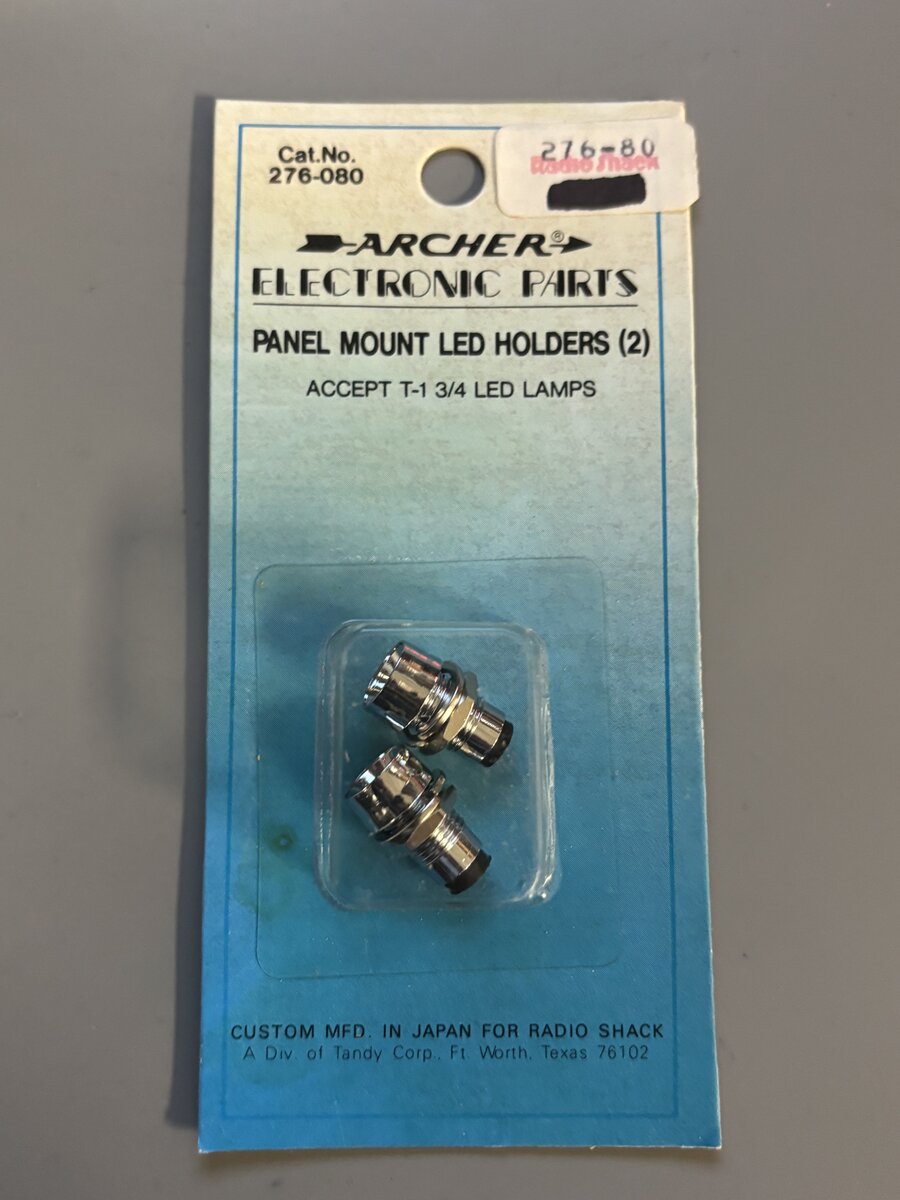 Archer 276-080 Panel Mount LED Holders (Pack of 2)