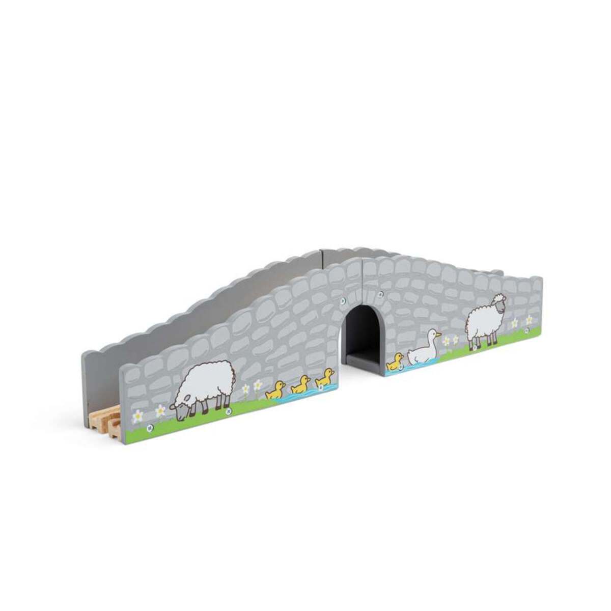 Big Jig Rails BJT246 Wooden Train Farm Bridge Building