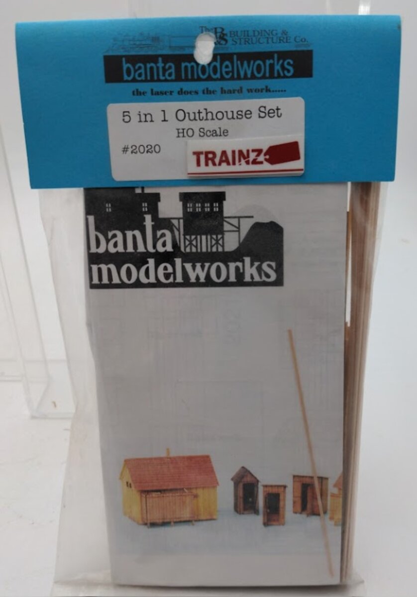 Banta Model Works 2020 HO Scale 5 in 1 Outhouse Set Laser Cut Kit (Set of 5)