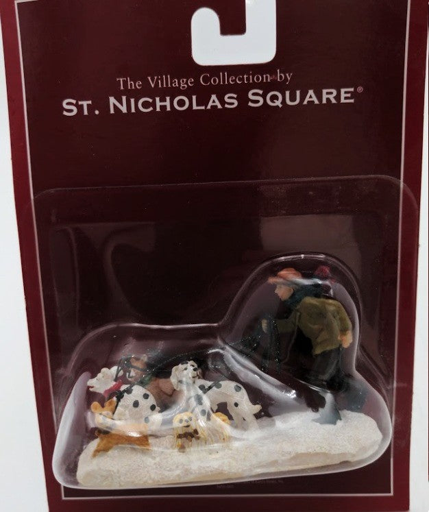Acme 05390 Bt The Village Collection St. Nicholas Square a Boy Walking Five Dogs