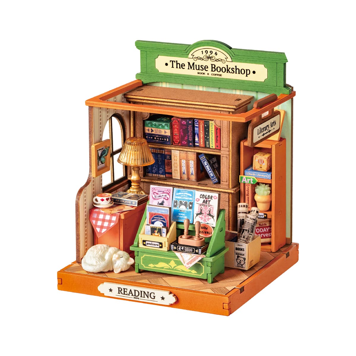 Robotime DS041 Rolife The Muse Bookshop DIY Miniature House