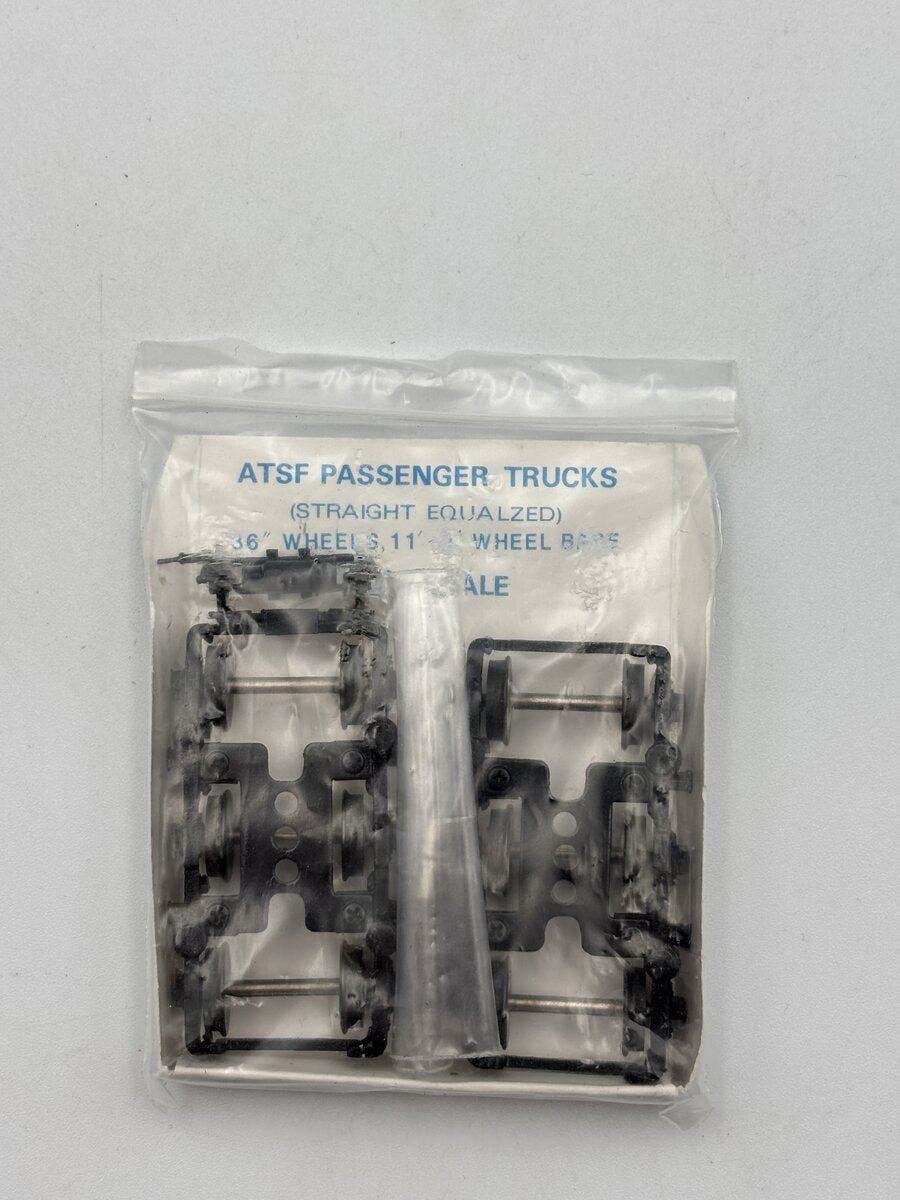 PECOS RIVER BRASS HO ATSF 3 axle Passenger Trucks