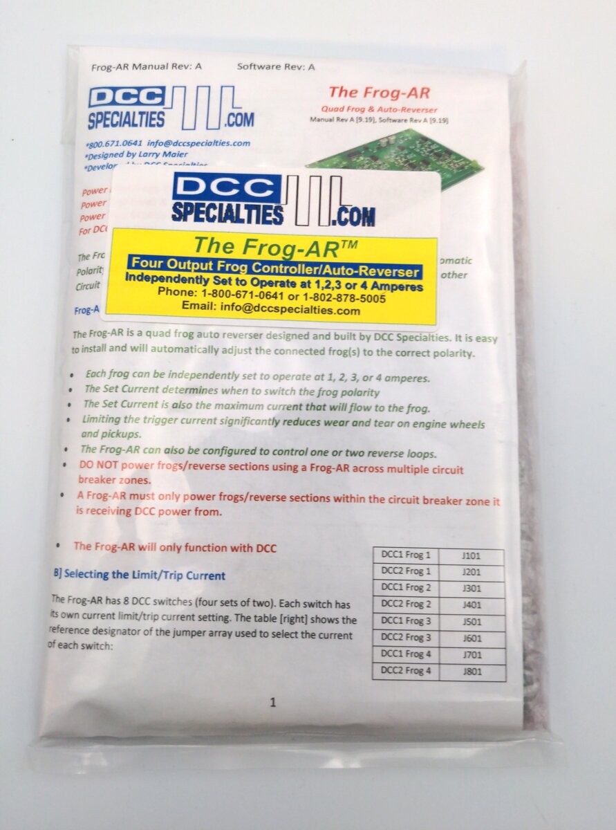 DCC Specialties Frog-AR Quad Output Frog Controller/Auto-Reverser
