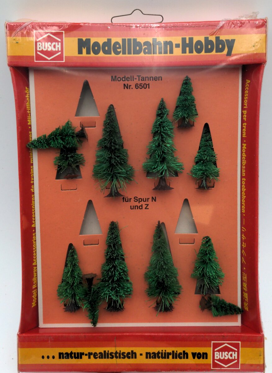 Busch 6501 Z Scale Spur Trees (Pck of 12)