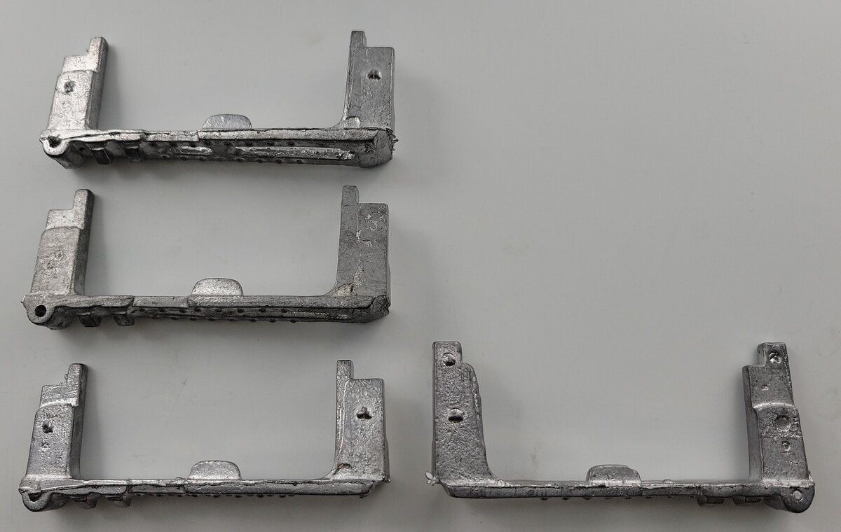 Acme 1217-002 4-Piece Unfinished Diecast Truck Frame Castings (Bag of 4)