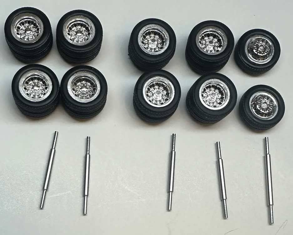 HO Logistics Replicas 18855 HO 1.5 mm Tractor/Trailer Wheel Set