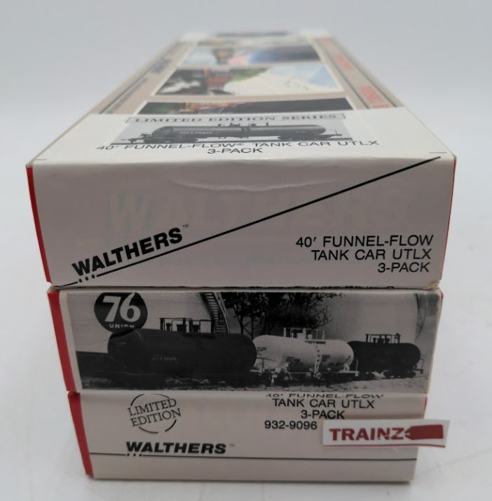 Walthers 932-9096 HO 40' Funnel-Flow Tank Car Kit Limited Edition (Set of 3)