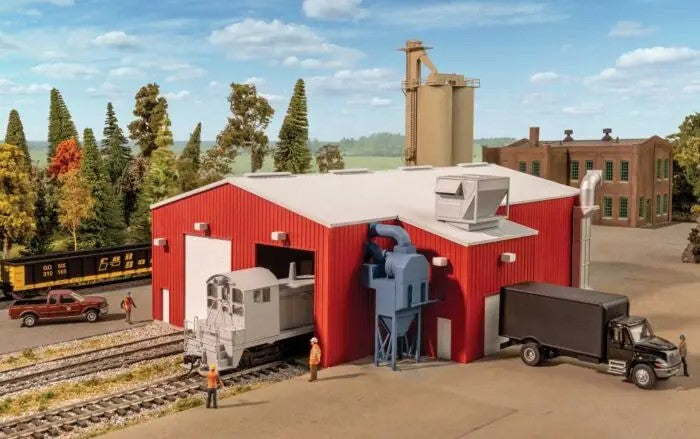 Walthers 933-3909 HO Railroad Paint Shop Building Kit