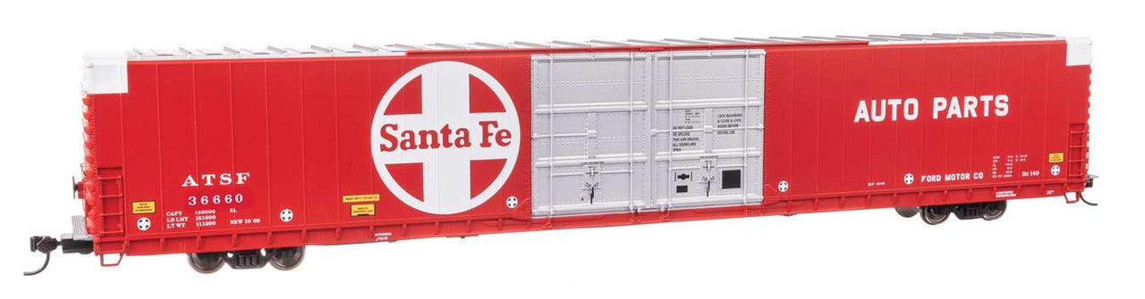 Walthers 910-3401 HO ATSF 60' PS Double Door Auto Parts Boxcar #600136