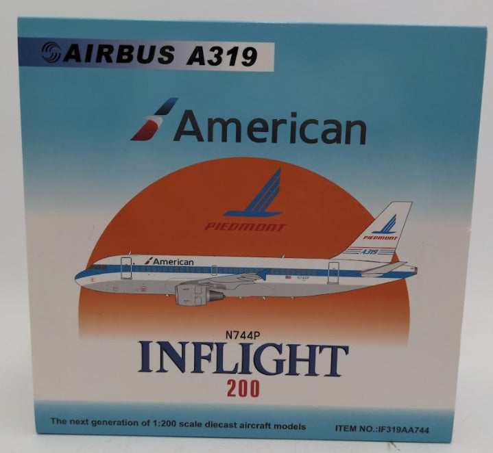 Inflight IF319AA744 1:200 American Airlines Airbus A319 N744P Piedmont