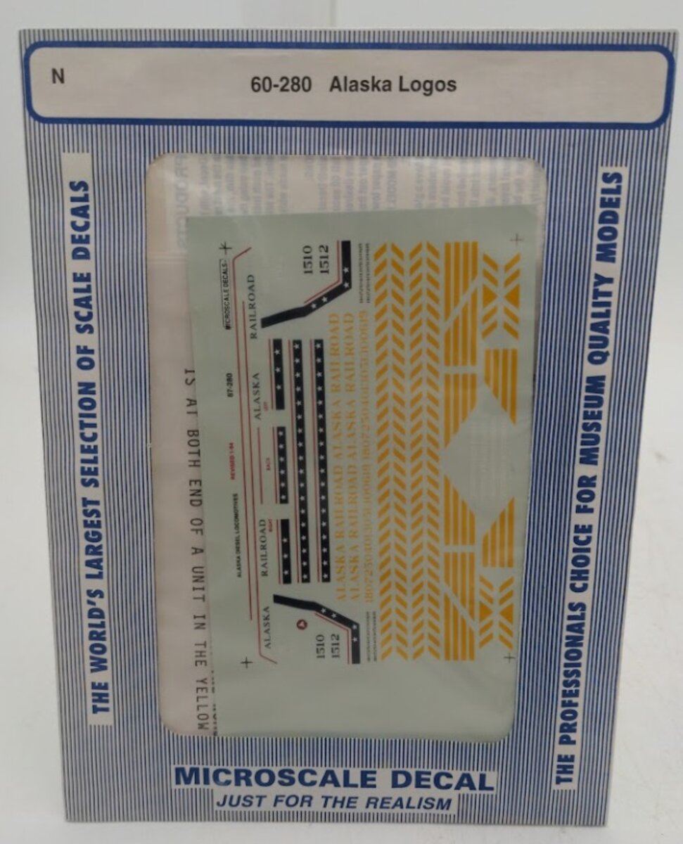 Microscale 60-280 N Scale Alaska Logos Decal Sheet
