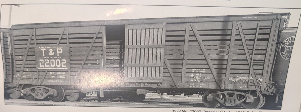 Sunshine Models 54.8 HO Texas & Pacific 22000 Series Stockcar Single Deck Kit