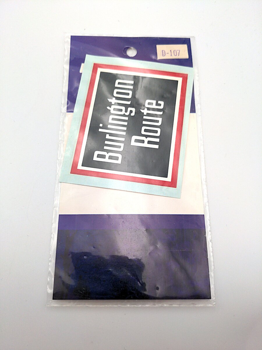Virnex Industries D-107 Burlington Route Sticker Decal