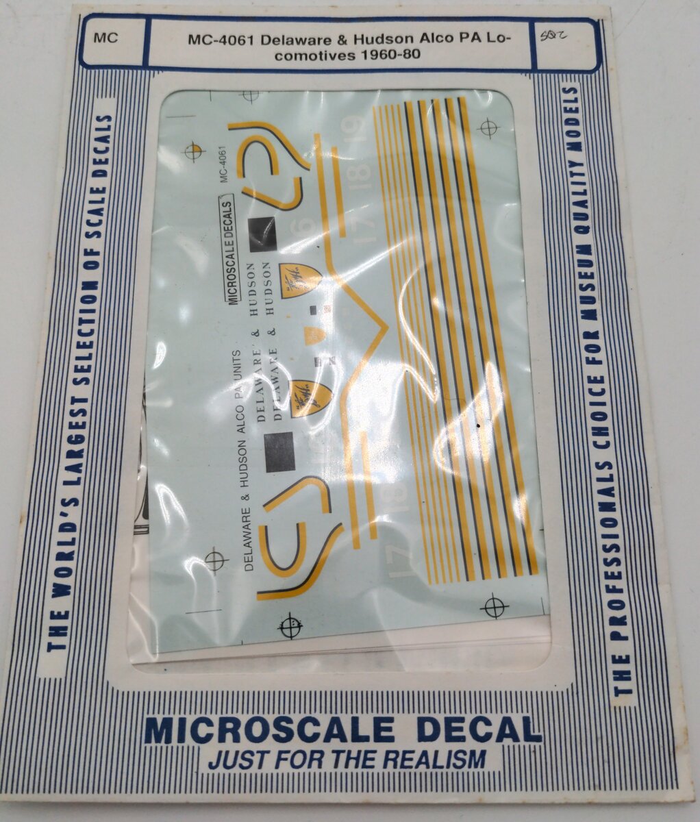 Microscale MC-4061 Delaware & Hudson Alco PA Locomotives 1960-80 Decals
