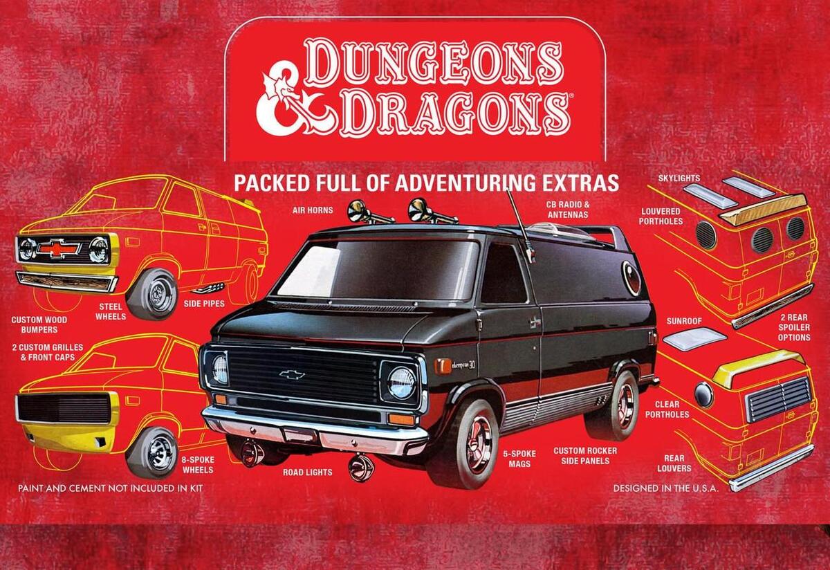 AMT 1568 1:25 Scale 1974 Chevy Van Dungeons & Dragons Plastic Model Kit