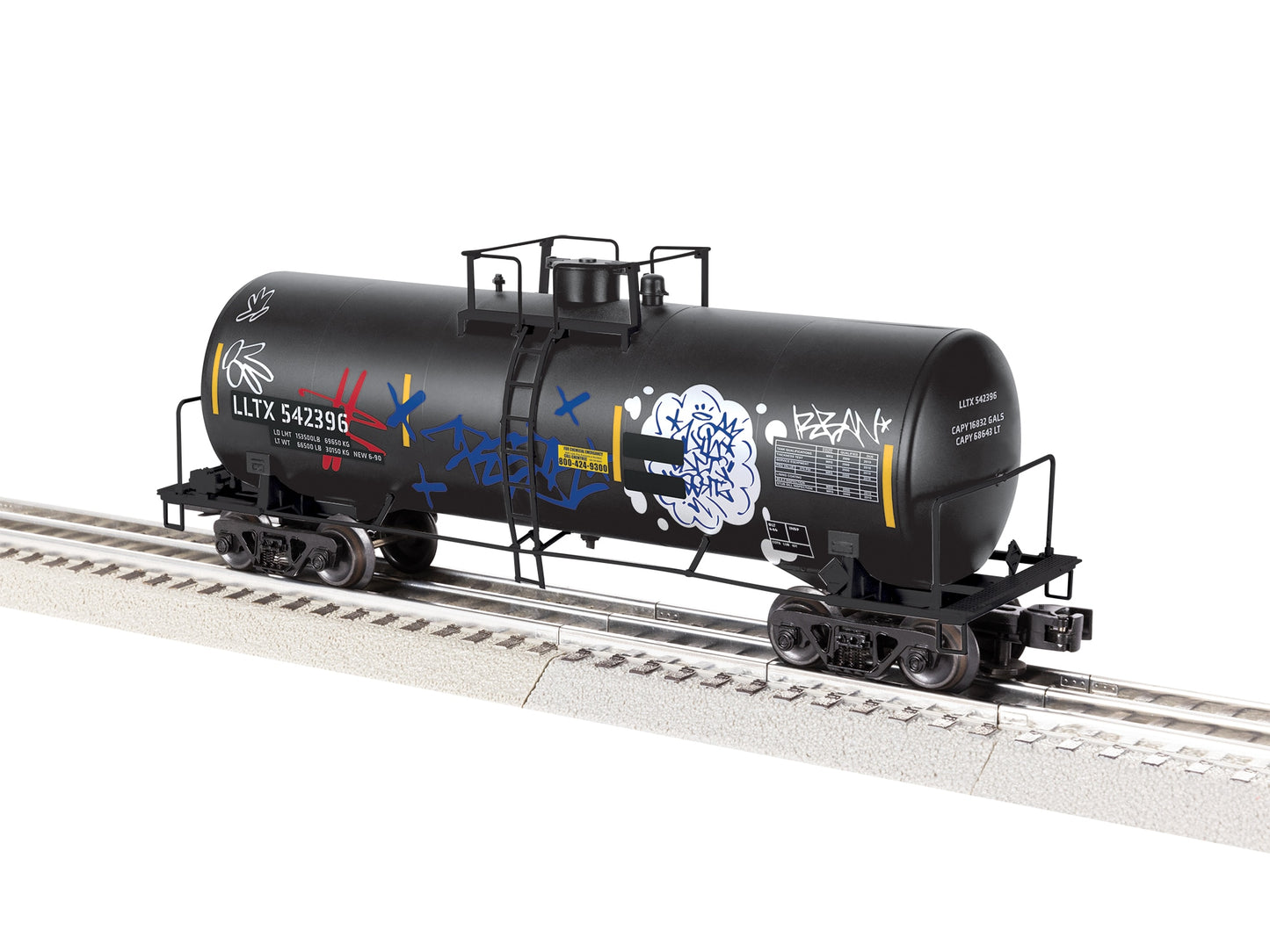 Lionel 2542382 O LLTX Graffiti 40' Tank Car #542396