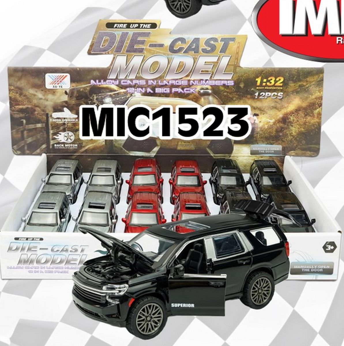 Imex 1523 Pullback Saab Four Door Diecast Car