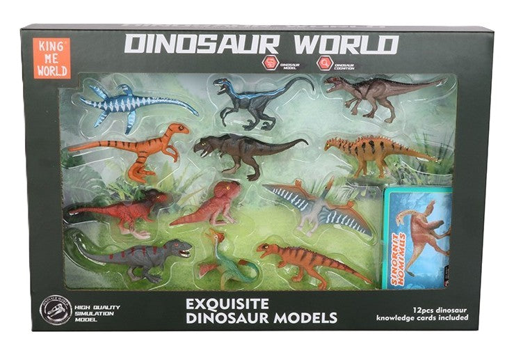 Imex 17211 King Me World Dinosaur World Exquisite Dinosaur Models (Set of 12)